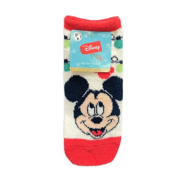 NWT Mickey & Friends Women’s Holiday SOFT Cozy No Show Socks, 3-Pack, Size 4-10 - Picture 2 of 4